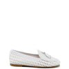 Papanatas White Wicker Tassel Loafer-Tassel Children Shoes