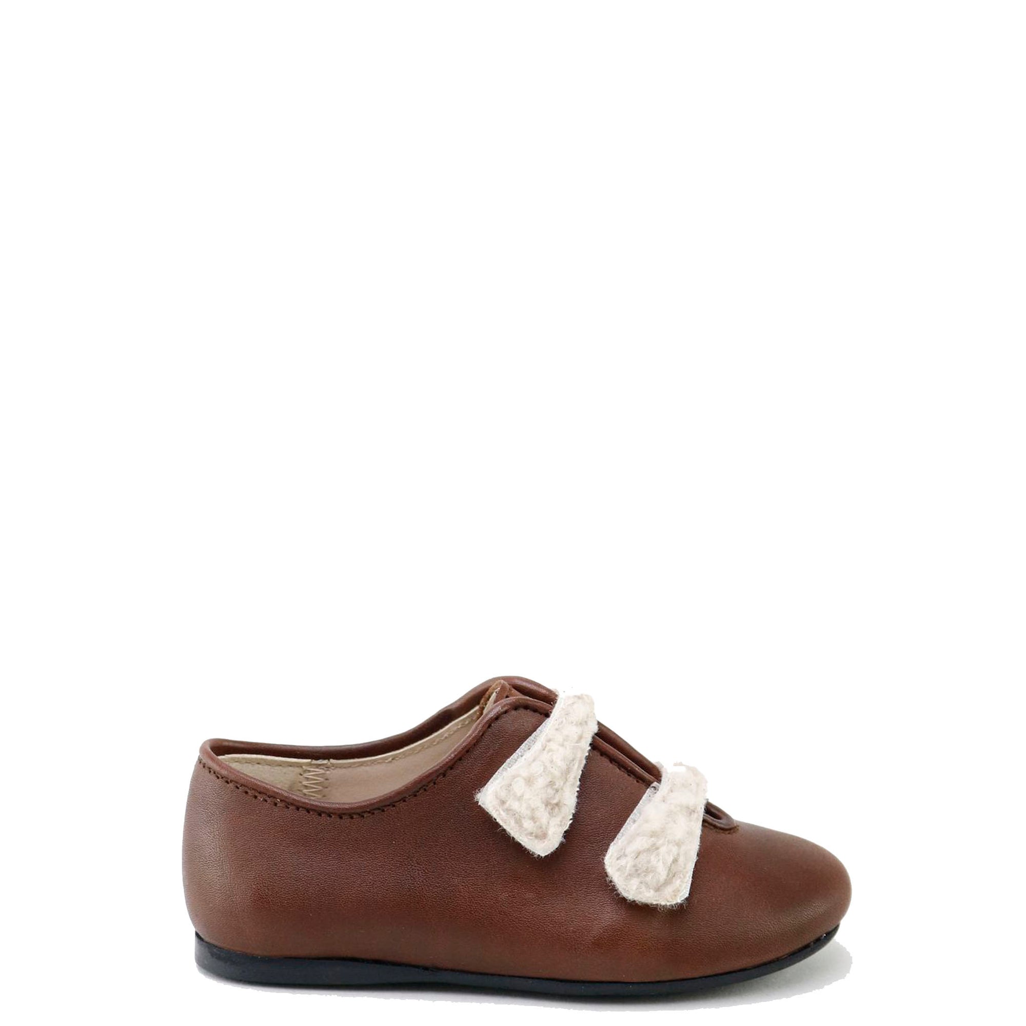 Papanatas Luggage and Shearling Velcro Loafer-Tassel Children Shoes