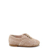 Papanatas Sand Wicker Weave Lace Up Oxford-Tassel Children Shoes
