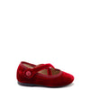 Papanatas Red Velvet Criss Cross Mary Jane-Tassel Children Shoes