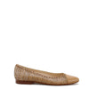 Papanatas Camel Leather Perforated V Flat-Tassel Children Shoes
