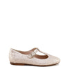Papanatas Gold Metallic Textured T-Strap Mary Jane-Tassel Children Shoes