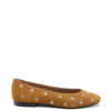 Papanatas Cognac Floral Studded Flat-Tassel Children Shoes