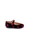 Papanatas Burgundy Velvet Bee Mary Jane-Tassel Children Shoes