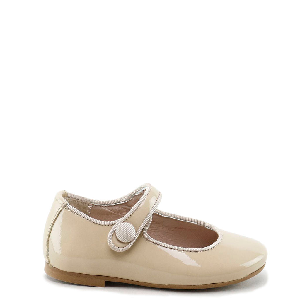 Papanatas Sand Patent Mary Jane-Tassel Children Shoes
