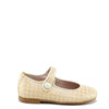 Papanatas Yellow Gingham Mary Jane-Tassel Children Shoes