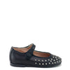 Papanatas Black Leather Studded Mary Jane-Tassel Children Shoes
