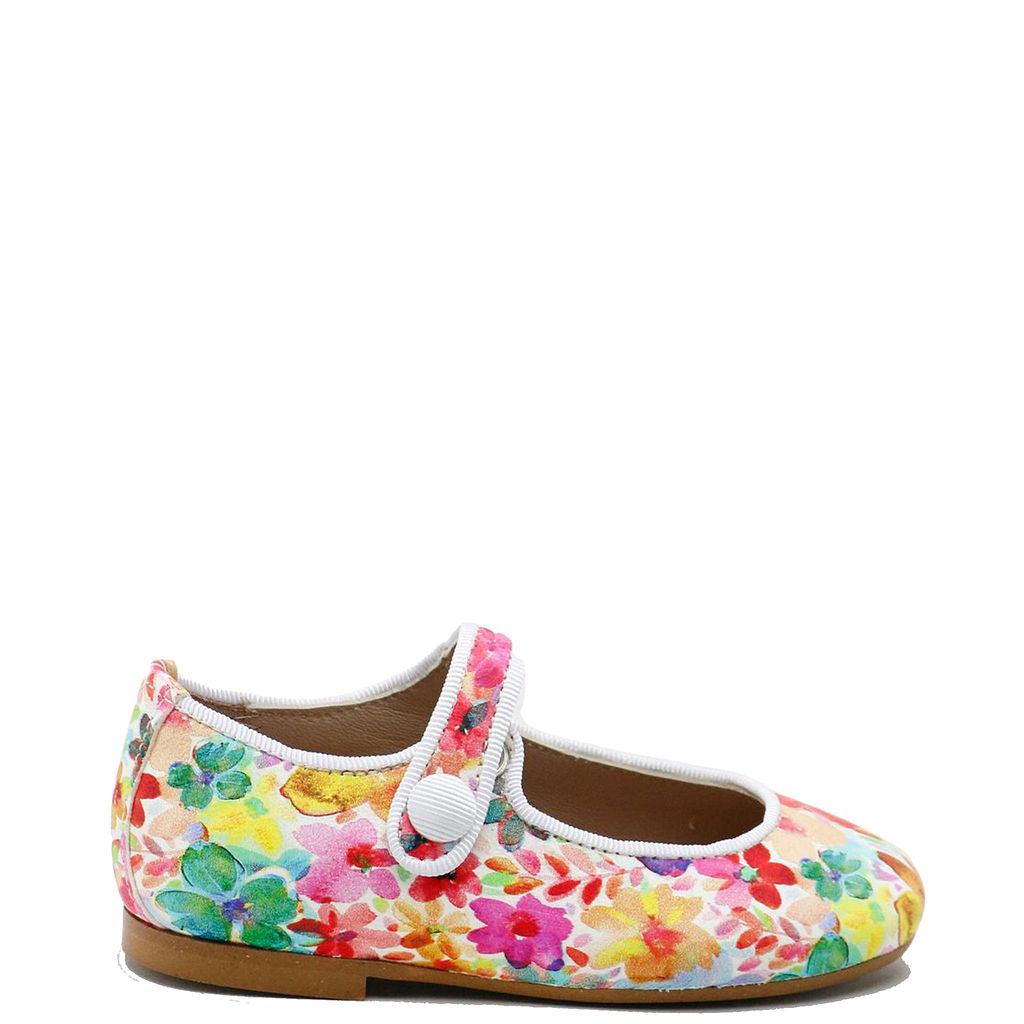 Papanatas Neon Flower Mary Jane-Tassel Children Shoes