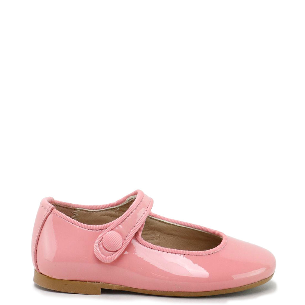 Papanatas Salmon Patent Mary Jane-Tassel Children Shoes