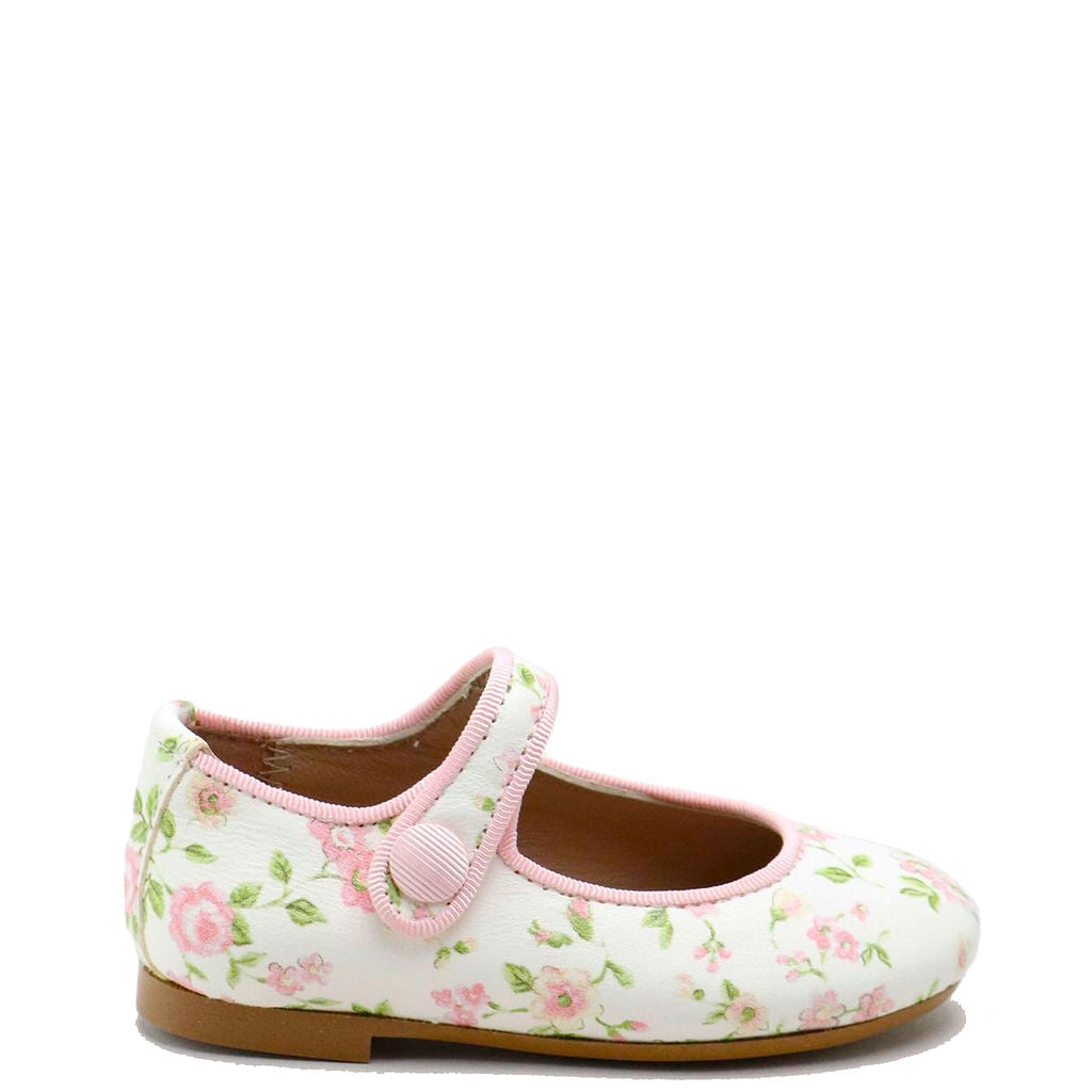 Papanatas Pastel Floral Mary Jane-Tassel Children Shoes