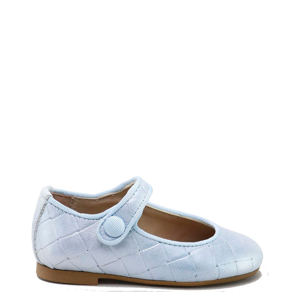 Papanatas Baby Blue Square Mary Jane-Tassel Children Shoes
