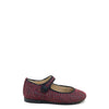 Papanatas Red and Black Wool Herringbone Mary Jane-Tassel Children Shoes
