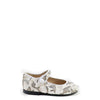 Papanatas Off White Velvet Camo Mary Jane-Tassel Children Shoes