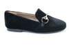 Papanatas Black Velvet Buckle Smoking Slipper-Tassel Children Shoes