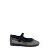 Papanatas Black Sparkle Mesh Mary Jane-Tassel Children Shoes