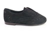 Papanatas Black Suede Slip-on Oxford-Tassel Children Shoes