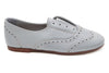 Papanatas Gray Leather Slip-On Oxford-Tassel Children Shoes
