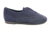 Papanatas Navy Suede Slip-on Oxford-Tassel Children Shoes