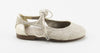 Papanatas Gold Linen Open Lace-Tassel Children Shoes