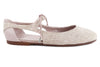Papanatas Pink Linen Ankle Tie Dress Shoe-Tassel Children Shoes