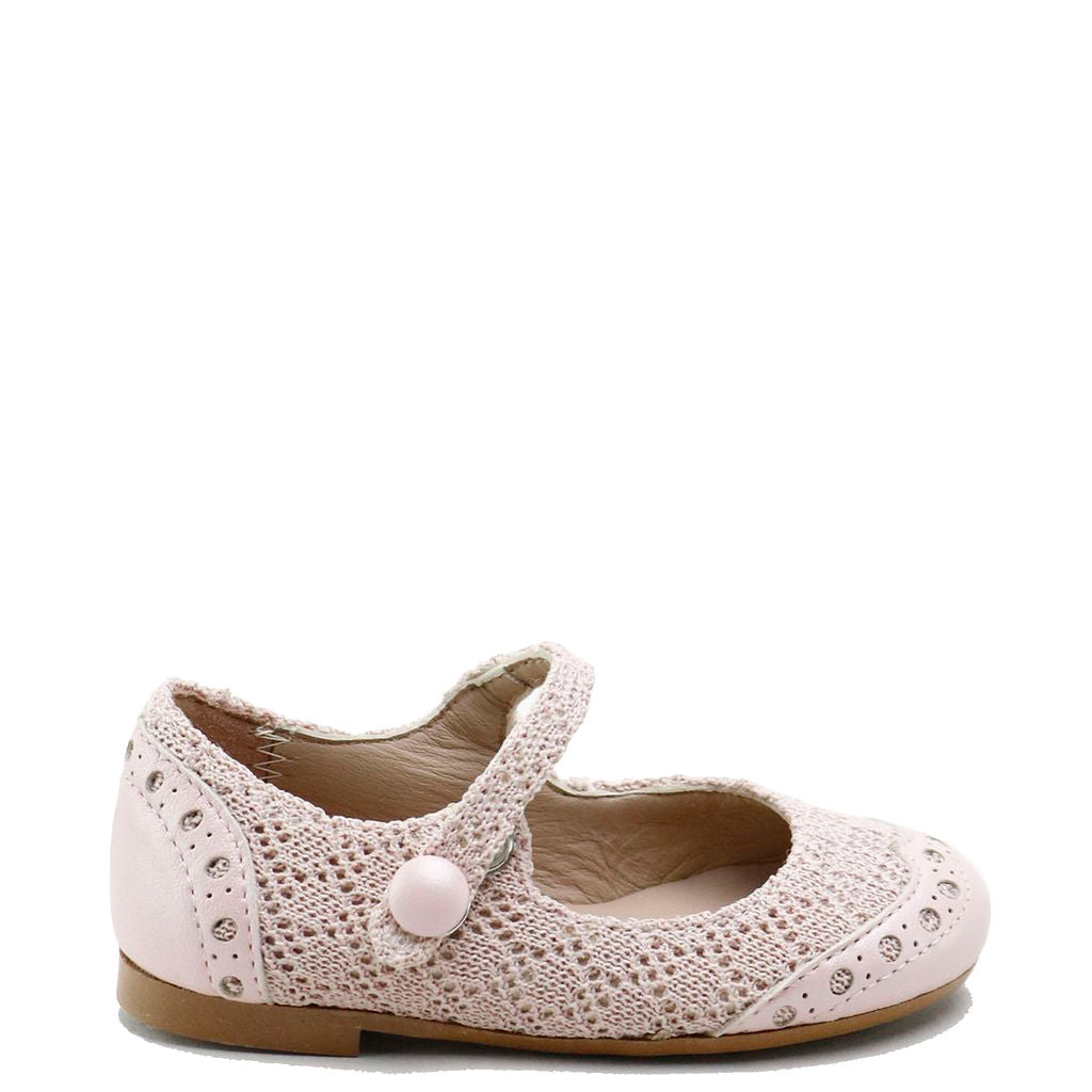 Papanatas Rose Knit Wingtip Mary Jane-Tassel Children Shoes