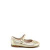Papanatas Metallic Gold Wingtip Mary Jane-Tassel Children Shoes