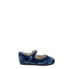Papanatas Indigo Velvet Wingtip Mary Jane-Tassel Children Shoes