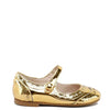 Papanatas Gold Metal Wingtip Mary Jane-Tassel Children Shoes