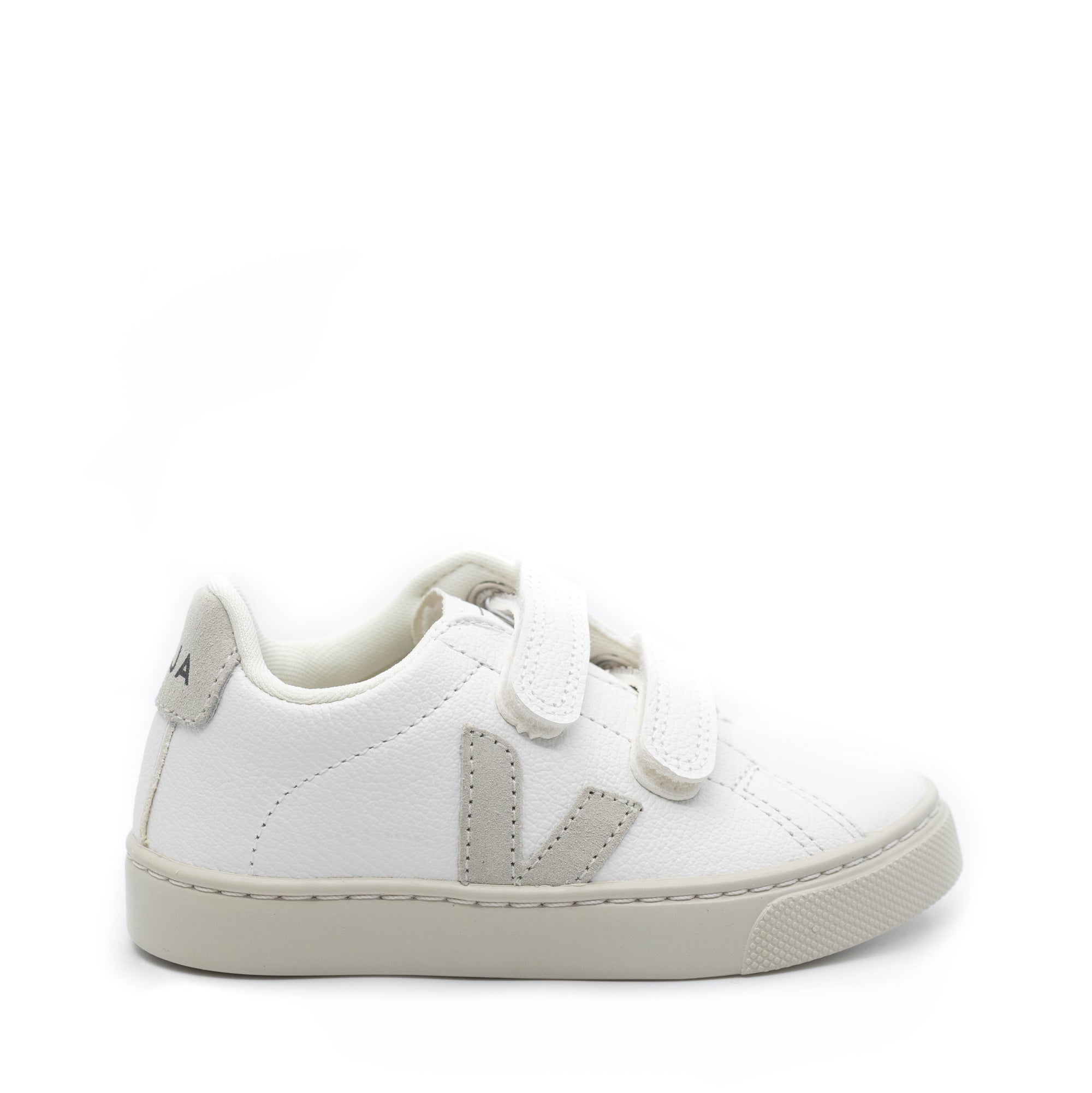 Veja White Natural Velcro Sneaker-Tassel Children Shoes