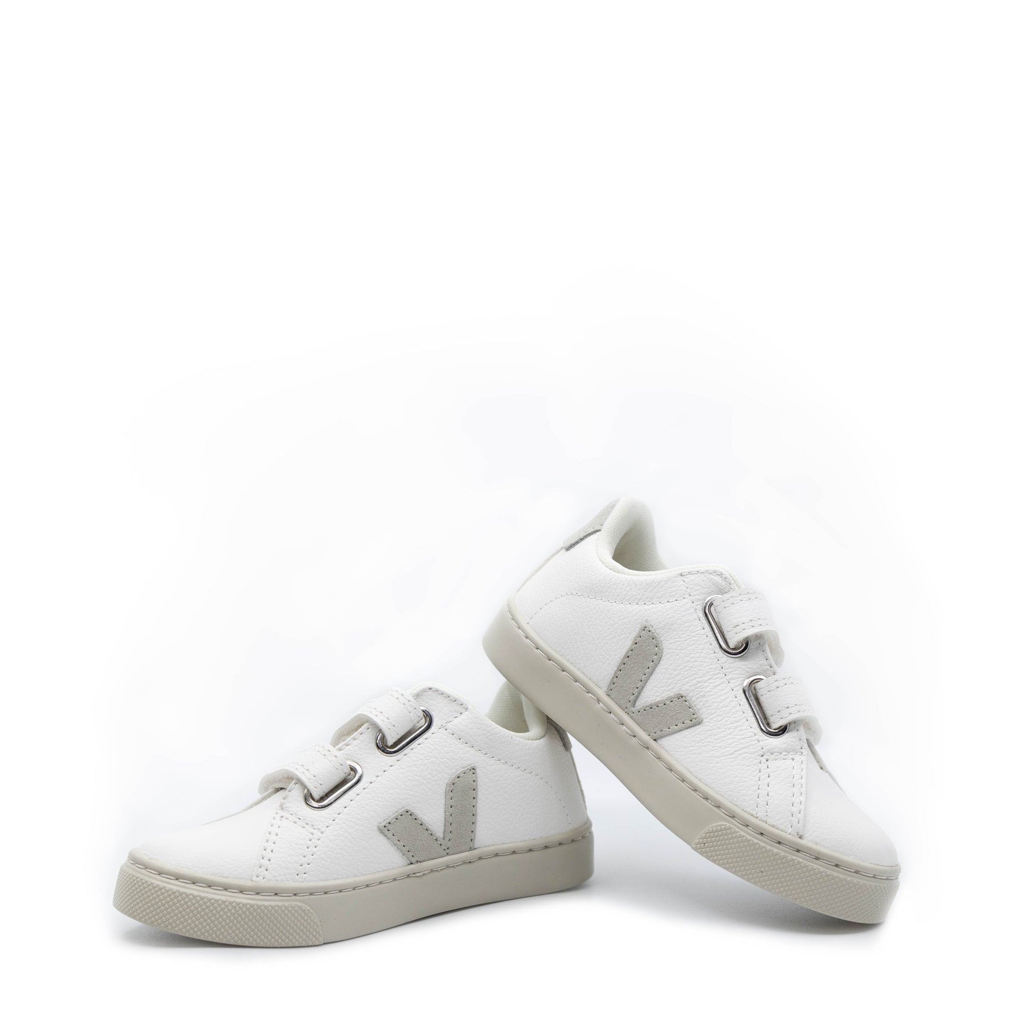 Veja White Natural Velcro Sneaker-Tassel Children Shoes