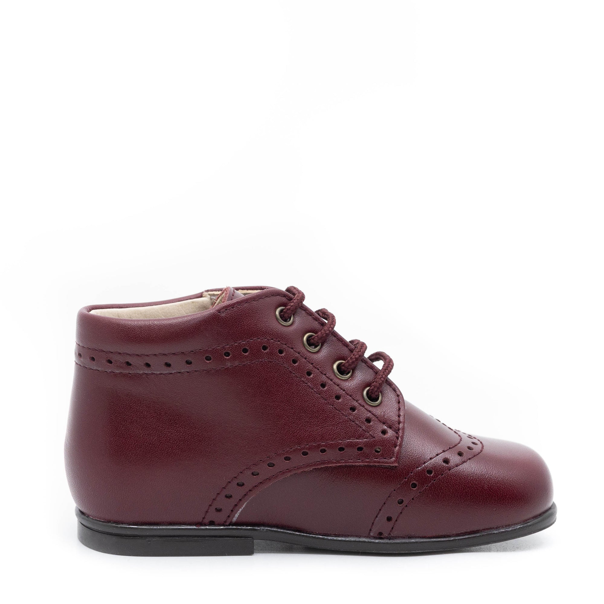 old Beberlis Burgundy Wingtip Baby Bootie-Tassel Children Shoes