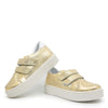 Emel Crackled Gold Velcro Sneaker-Tassel Children Shoes