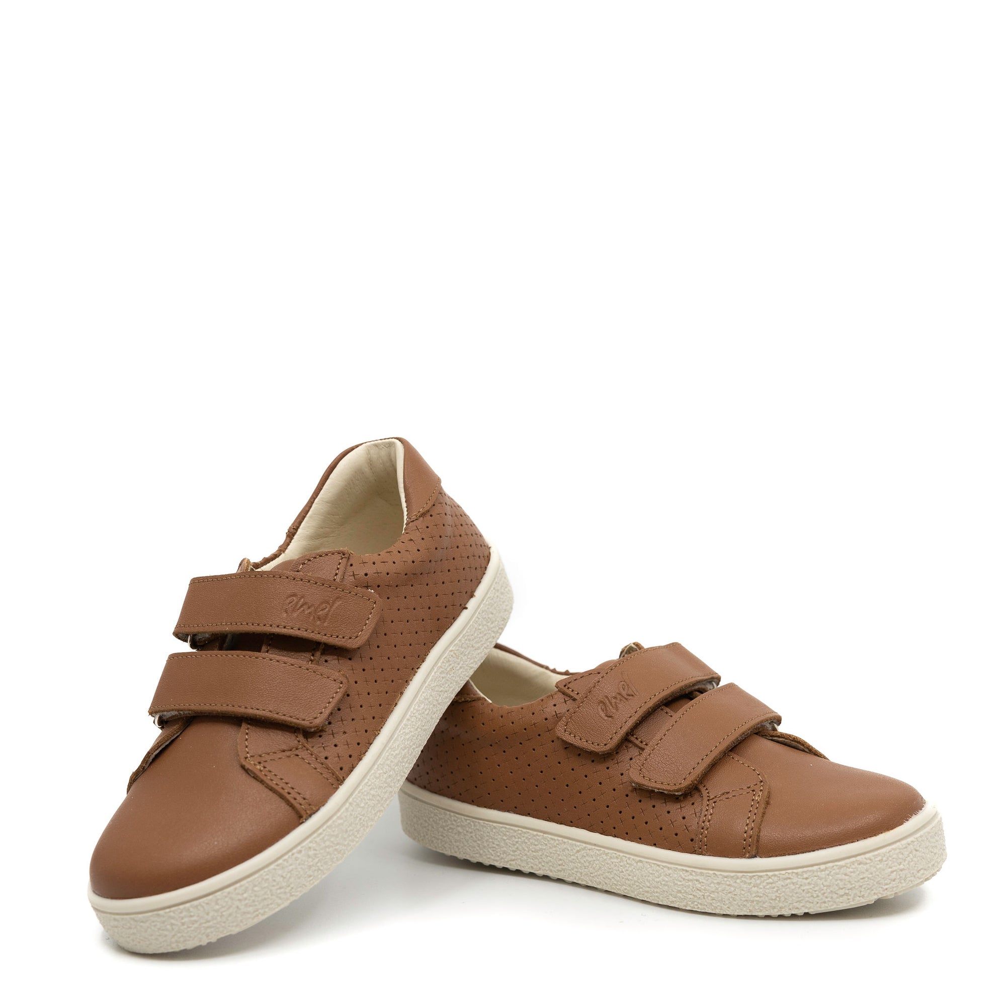 Emel Luggage Perforated Velcro Sneaker-Tassel Children Shoes