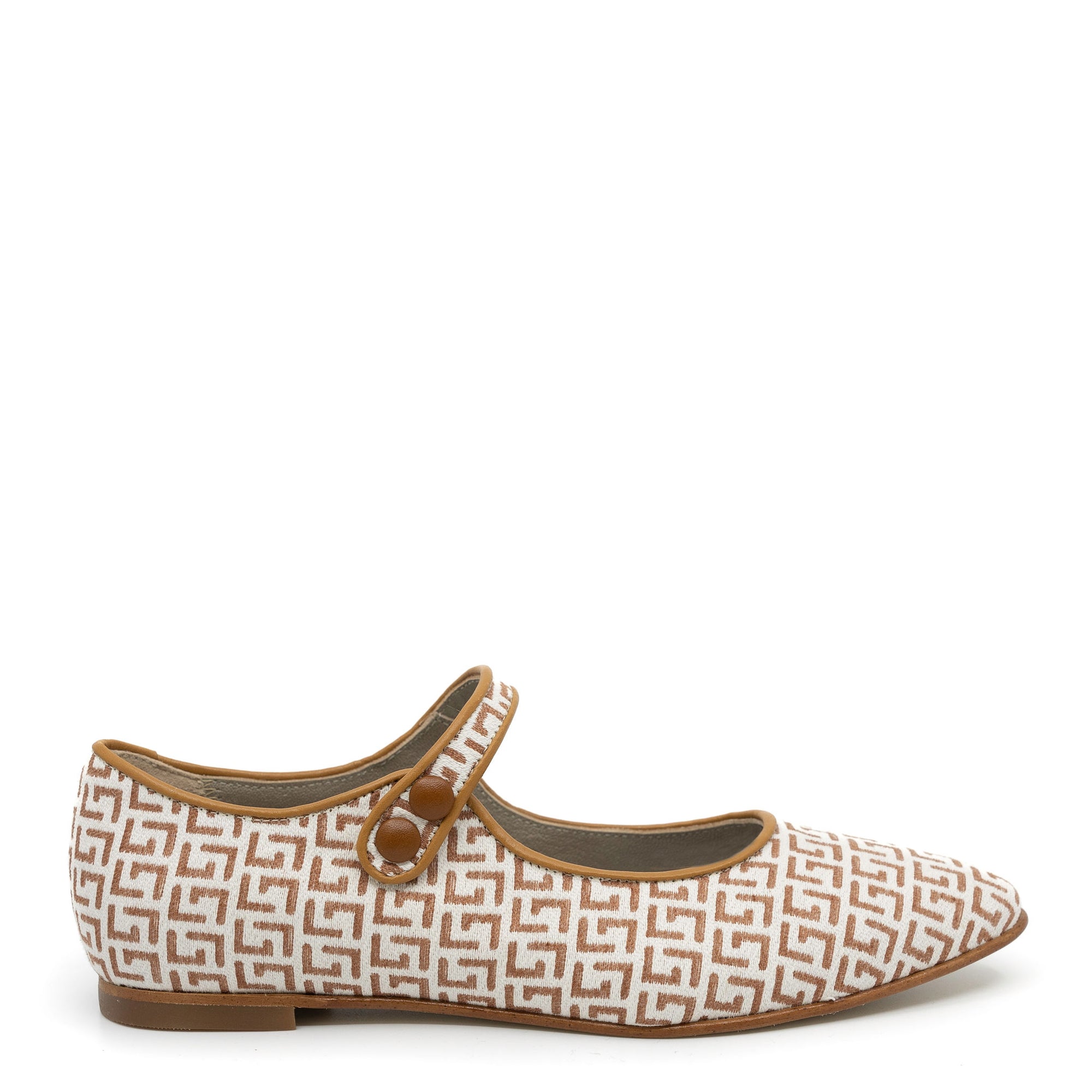 LMDI Monogram Pointed Mary Jane-Tassel Children Shoes
