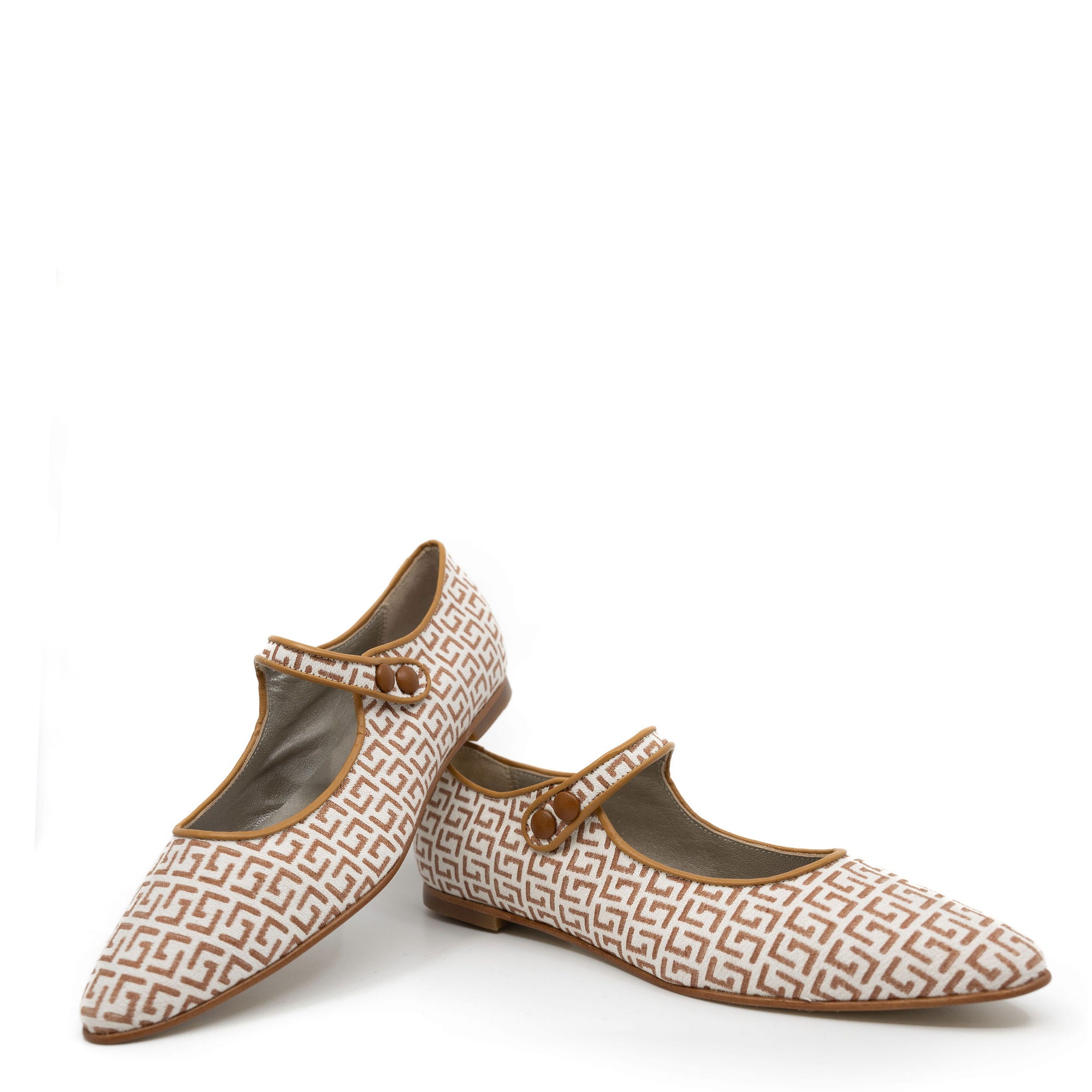 LMDI Monogram Pointed Mary Jane-Tassel Children Shoes