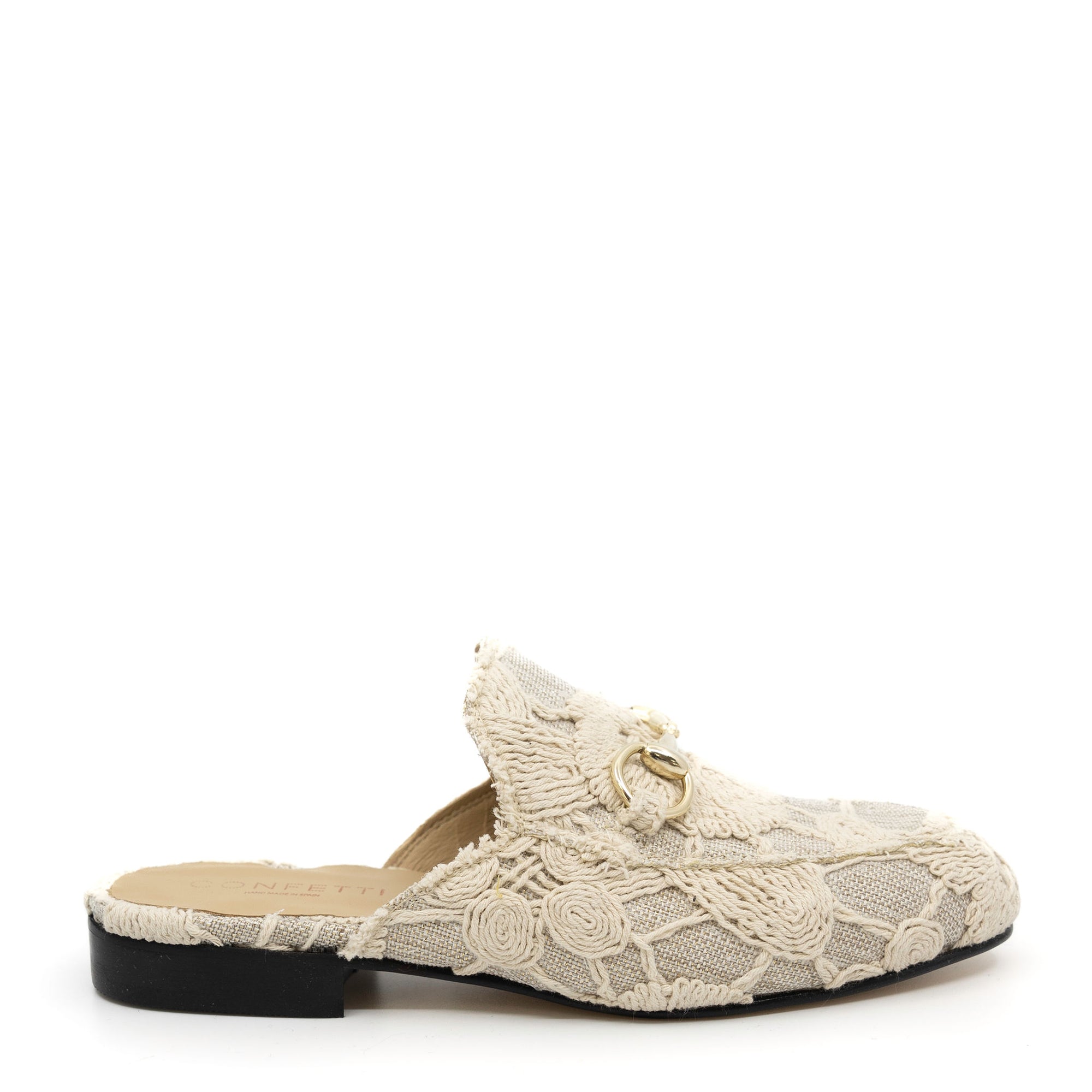 Confetti Paris Buckle Mule-Tassel Children Shoes