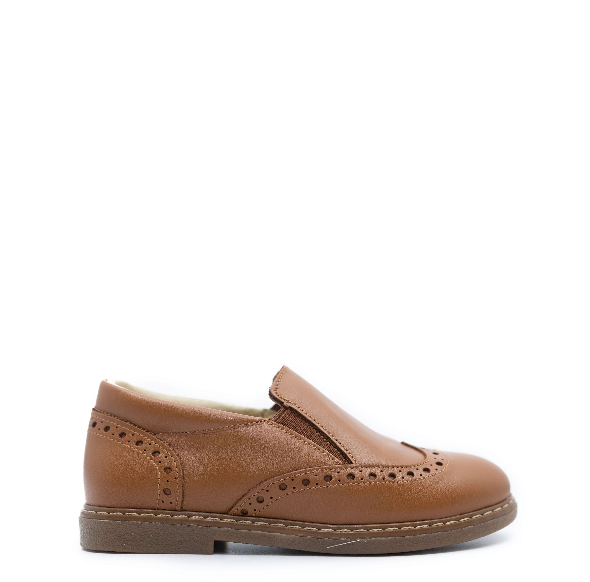 Blublonc Cuero Wingtip Slip On Loafer-Tassel Children Shoes