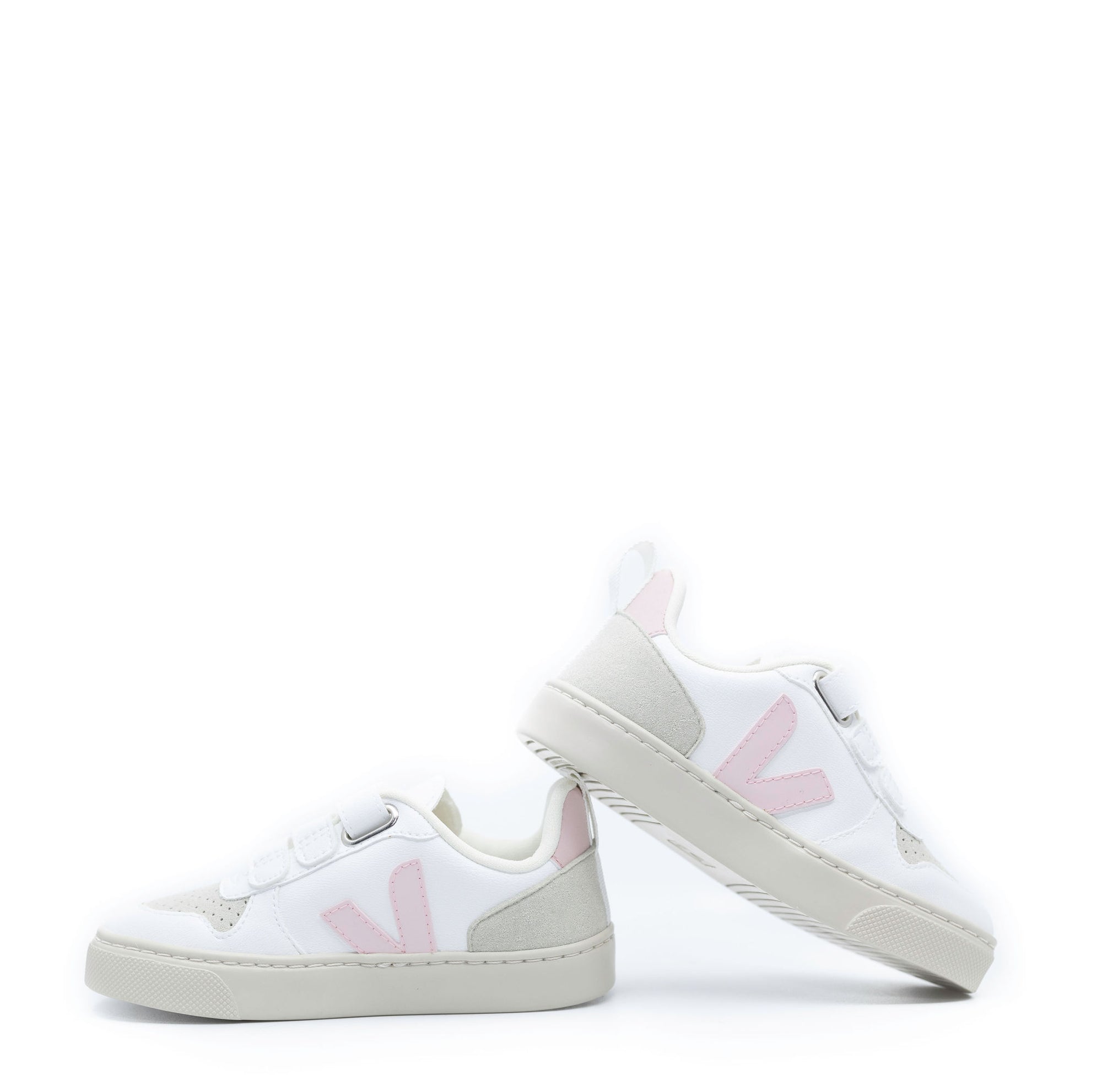 Veja White Petale Velcro Sneaker-Tassel Children Shoes