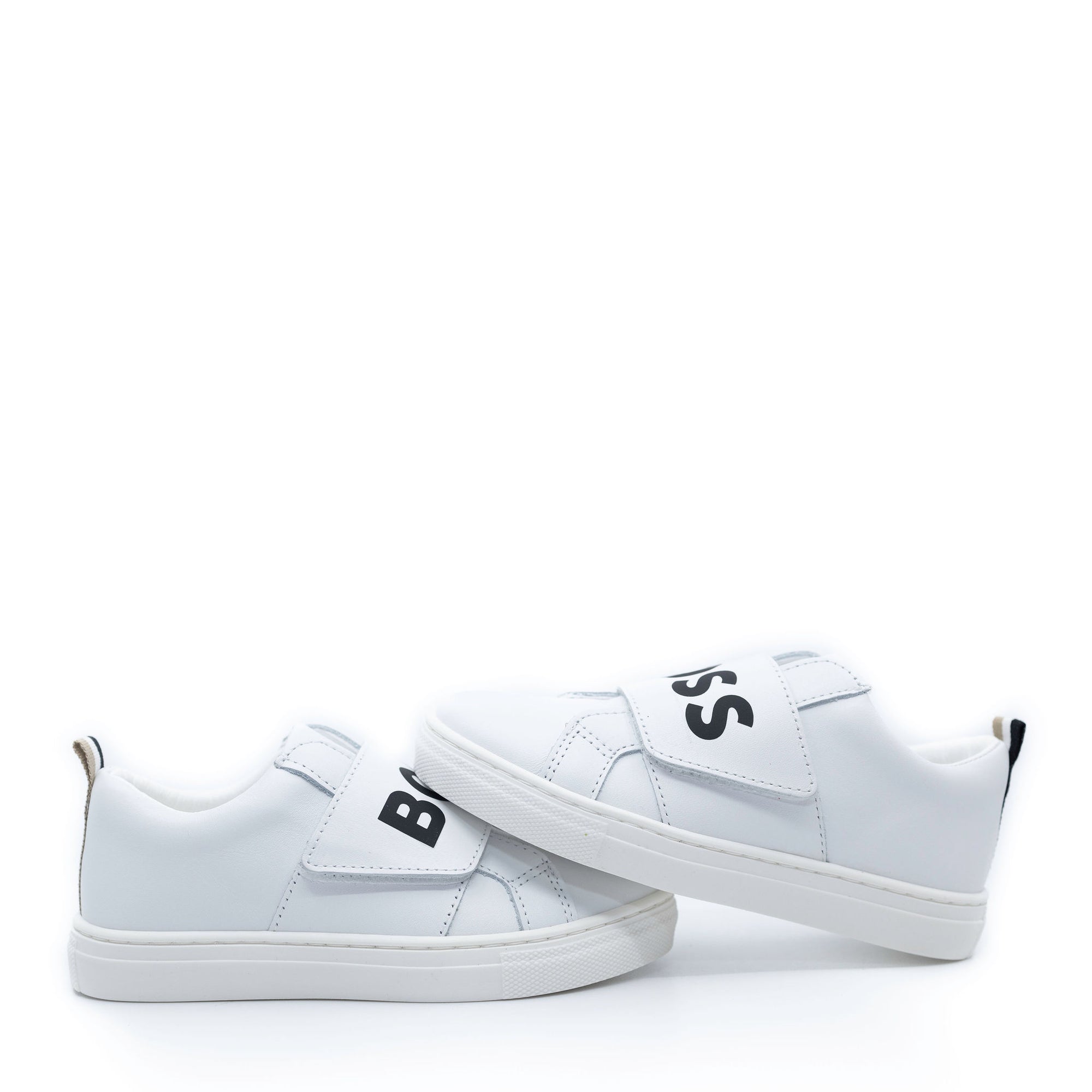 Hugo Boss White Velcro Sneaker-Tassel Children Shoes