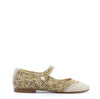 Blublonc Mustard Tweed Wingtip Mary Jane-Tassel Children Shoes