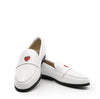 Blublonc White Patent Heart Loafer-Tassel Children Shoes