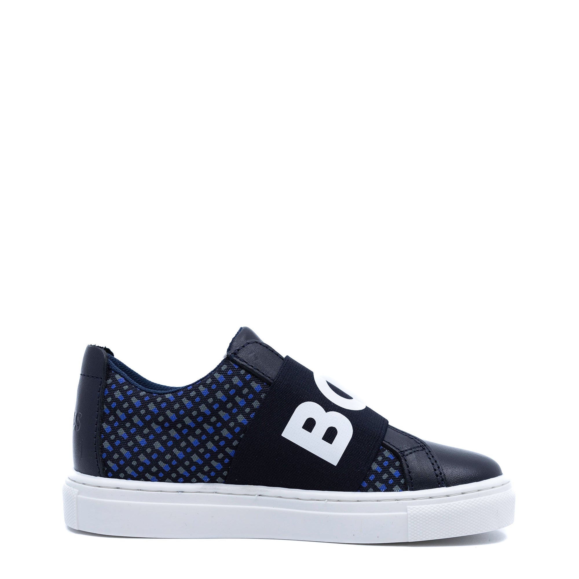 Hugo Boss Navy Logo Elastic Sneaker-Tassel Children Shoes