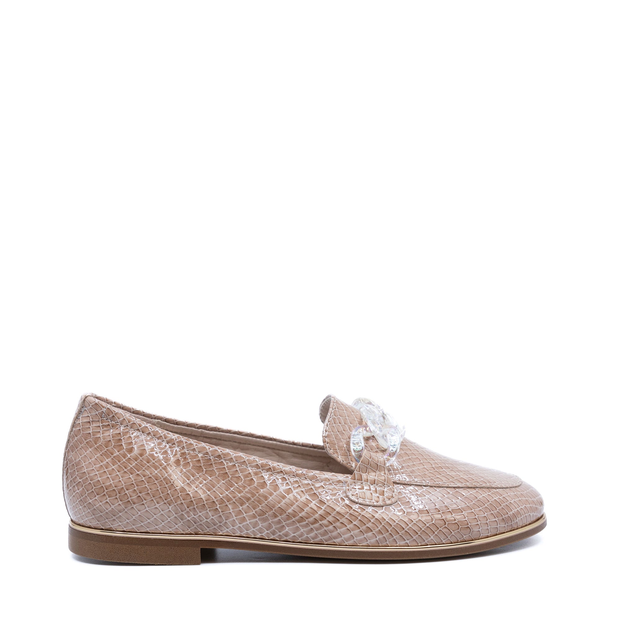 Beberlis Snake Patent Chain Loafer-Tassel Children Shoes