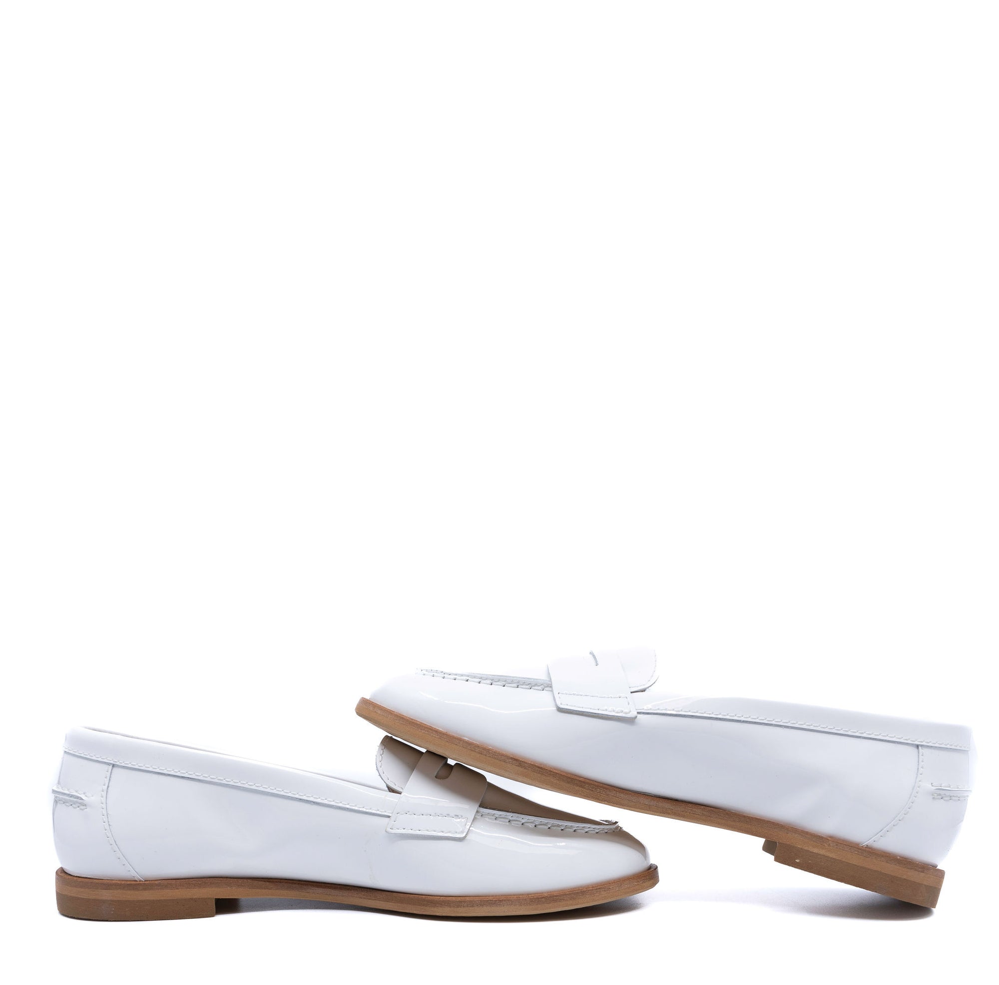 Beberlis White Patent Penny Loafer-Tassel Children Shoes