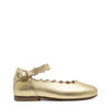 Chloe Gold Scalloped Mary Jane-Tassel Children Shoes