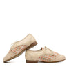 LMDI Beige Plaid Wingtip Oxford-Tassel Children Shoes