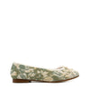 LMDI Green Jacquard Bow Ballet Flat-Tassel Children Shoes