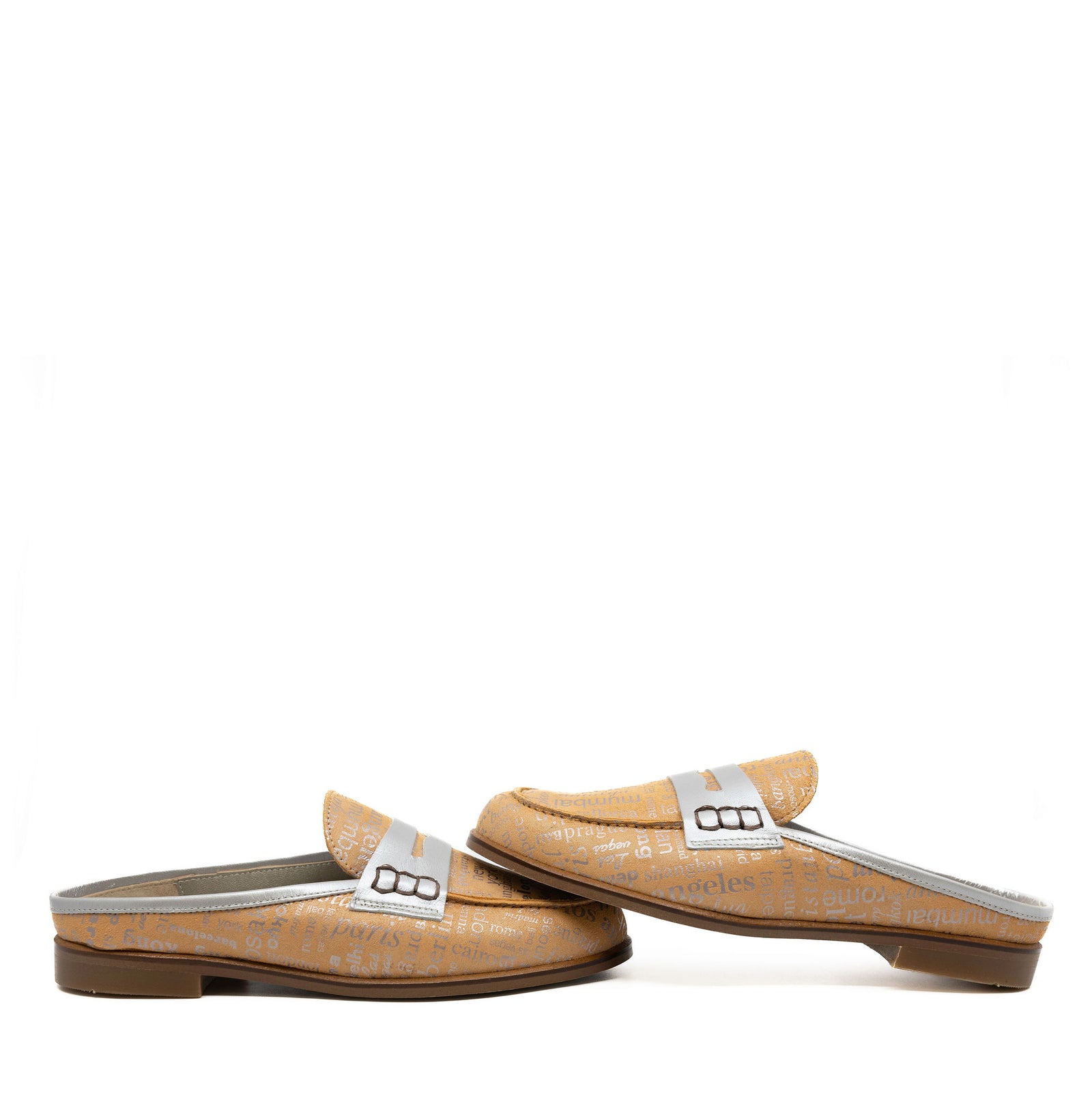 LMDI Tangerine Newspaper Mule-Tassel Children Shoes