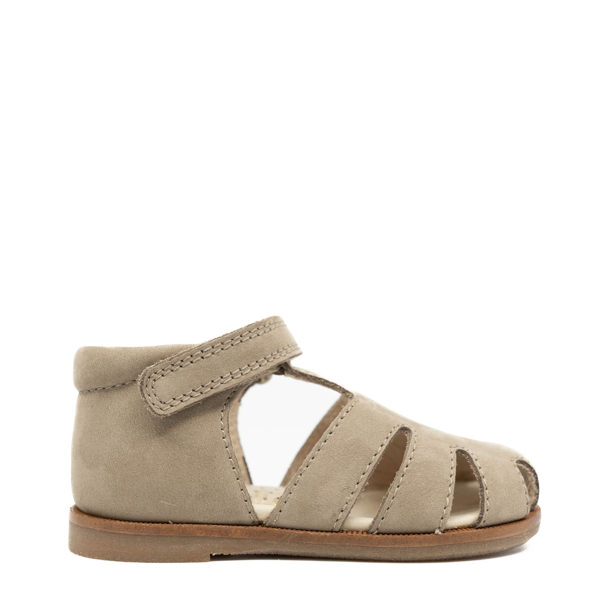 Beberlis Taupe Nubuck Closed Toe Baby Sandal-Tassel Children Shoes