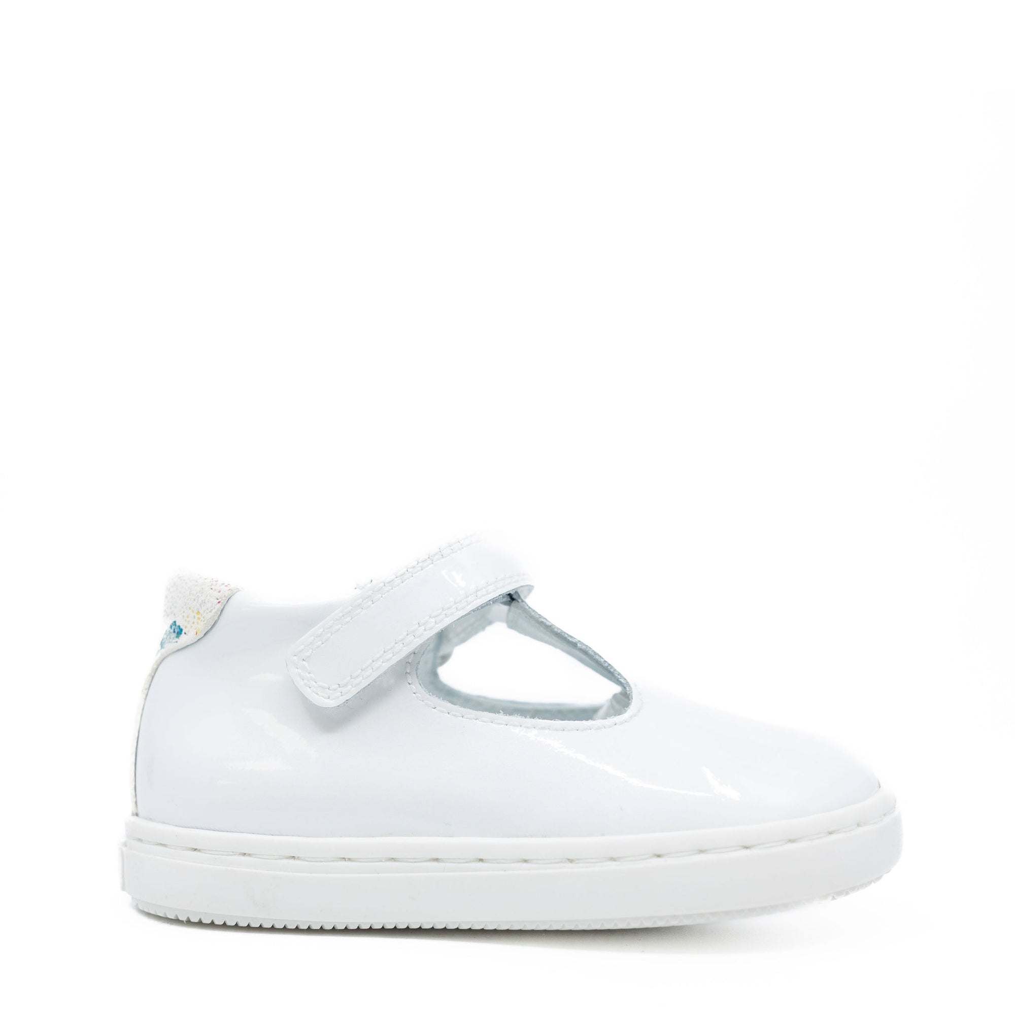 Beberlis White Patent T Strap Baby Sneaker-Tassel Children Shoes